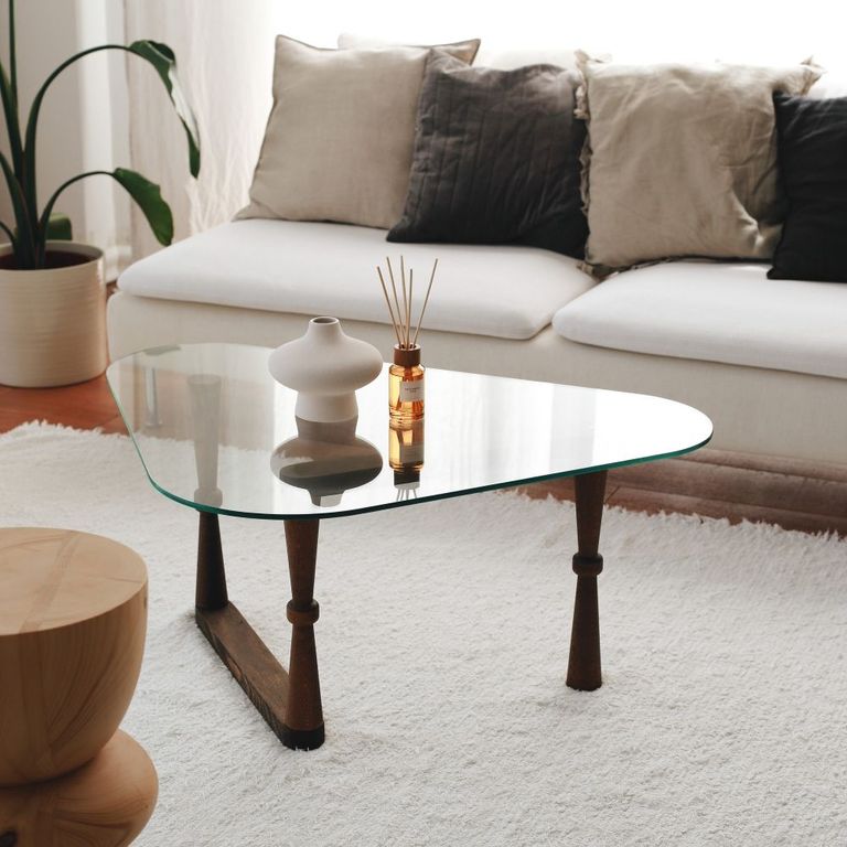 Clearance - Dunley Walnut and Glass Coffee Table