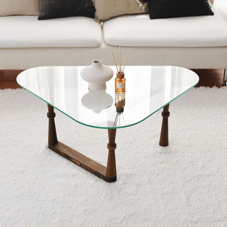 Clearance - Dunley Walnut and Glass Coffee Table