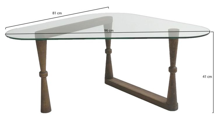 Clearance - Dunley Walnut and Glass Coffee Table