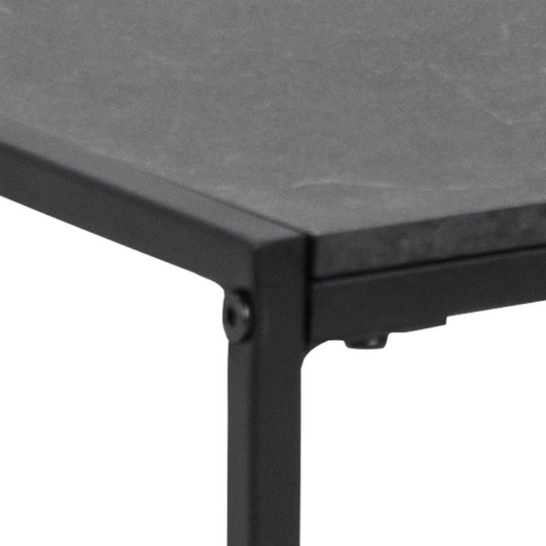 Clearance - Infinity Black Melamine Top Square Large Coffee Table - FSS14837