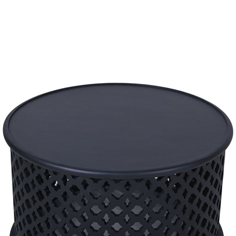 Clearance - Jaipur Lattice Black Mango Wood Round Coffee Table - Brand New Item