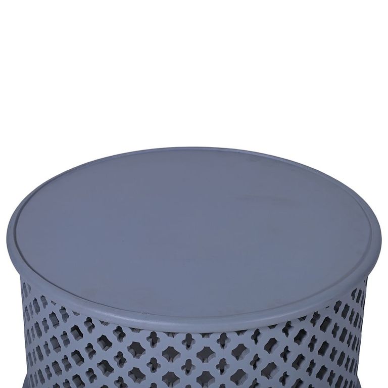 Clearance - Jaipur Lattice Grey Mango Wood Round Coffee Table - Brand New Item
