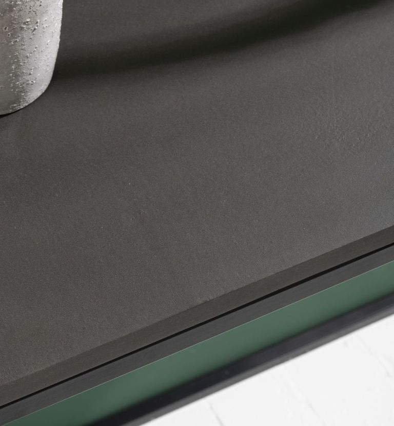 Clearance - Odom Grey Concrete Coffee Table with Black Metal Base - Brand New Item