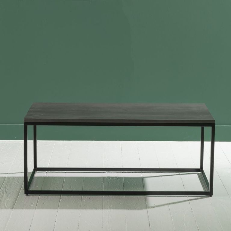 Clearance - Odom Grey Concrete Coffee Table with Black Metal Base - Brand New Item