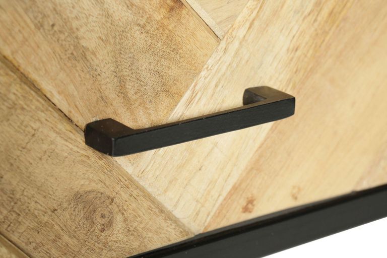 Clearance - Rennes Chevron 1 Drawer Storage Coffee Table - Rustic Mango Wood - Brand New Item