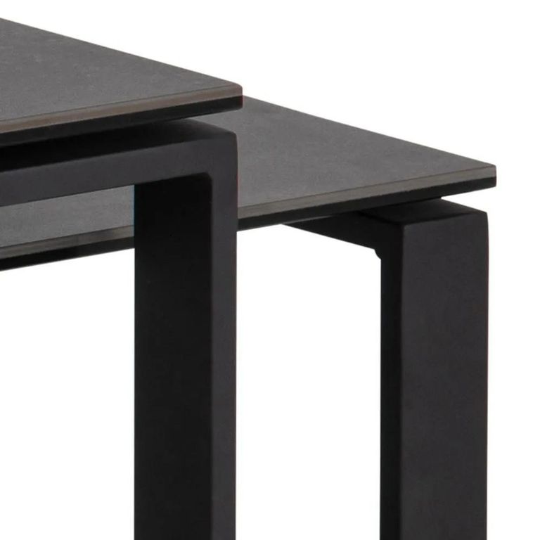 Clearance - Set of 2 Kiefer Black Ceramic Coffee Table - FSS15807