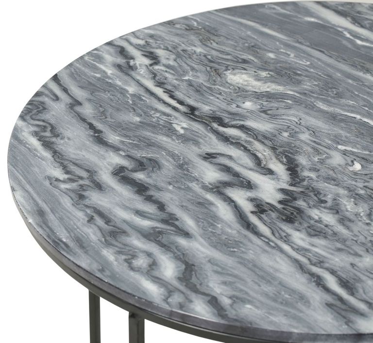 Clearance - The Glam Home Black Round Coffee Table, Marble Top - Brand New Item