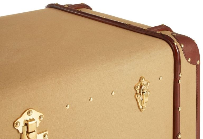 Columbus Coffee Table - Canvas Storage with Leather Trim