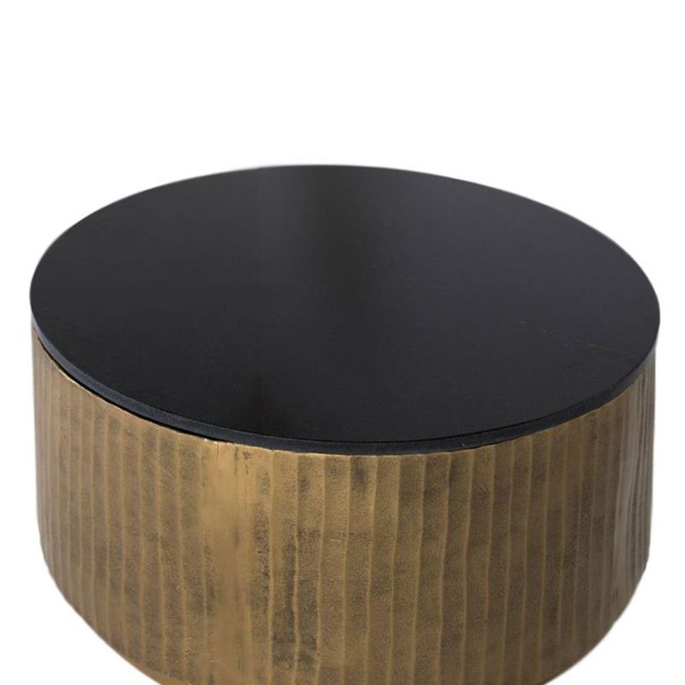Crotone Coffee Table - Black Granite - Round