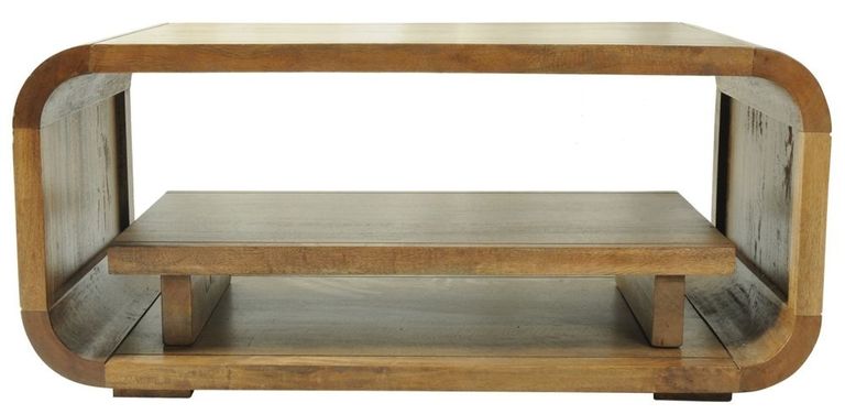 Curved Edge Mango Wood Coffee Table