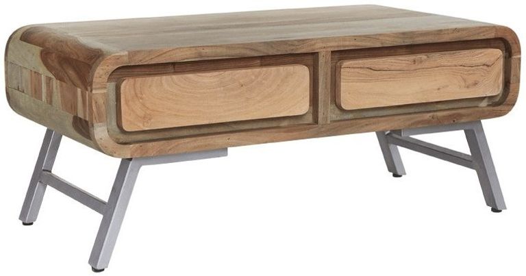 Dalhousie Industrial Acacia Wood Storage Coffee Table
