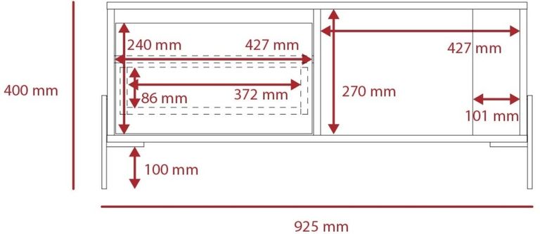 Dallas White and Grey Coffee Table