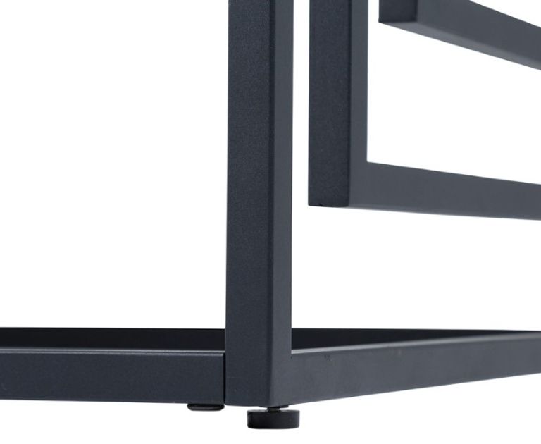 Devon Coffee Table - Grey Wood and Black