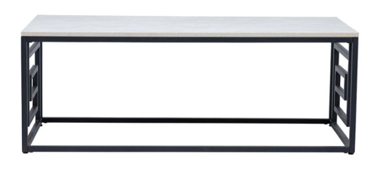 Devon Coffee Table - Grey Wood and Black