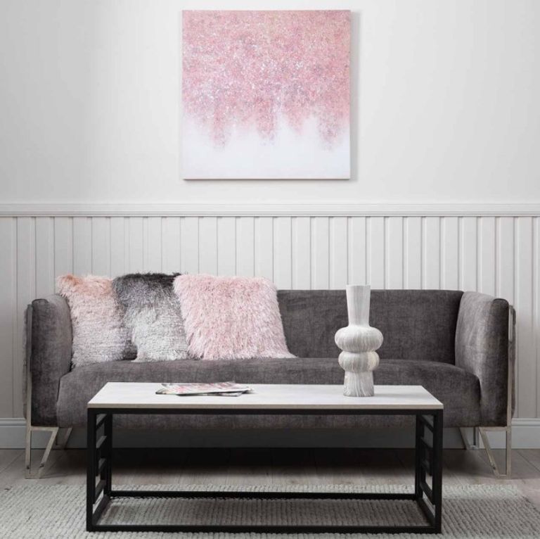 Devon Coffee Table - Grey Wood and Black