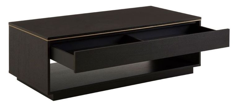 Diamond Coffee Table - Dark Wood Storage