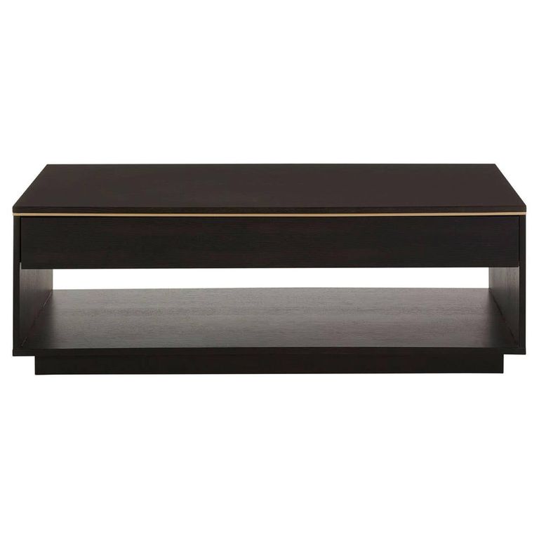 Diamond Coffee Table - Dark Wood Storage