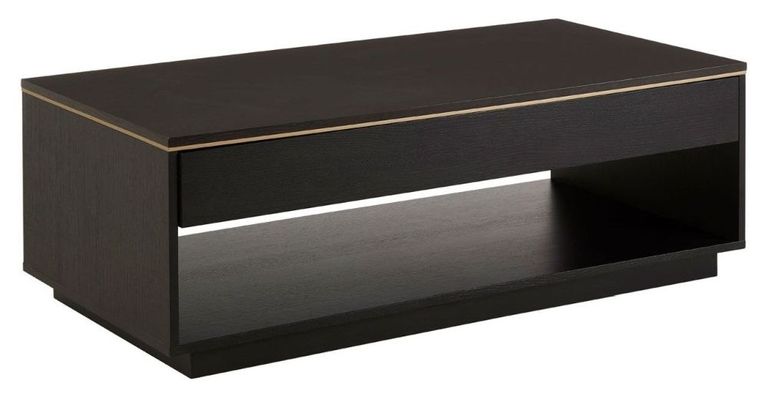 Diamond Coffee Table - Dark Wood Storage