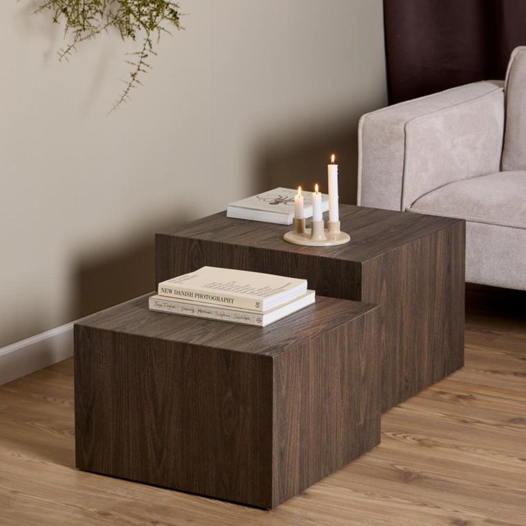 Dice Coffee Table - Square - Ash Smoked - Set of 2