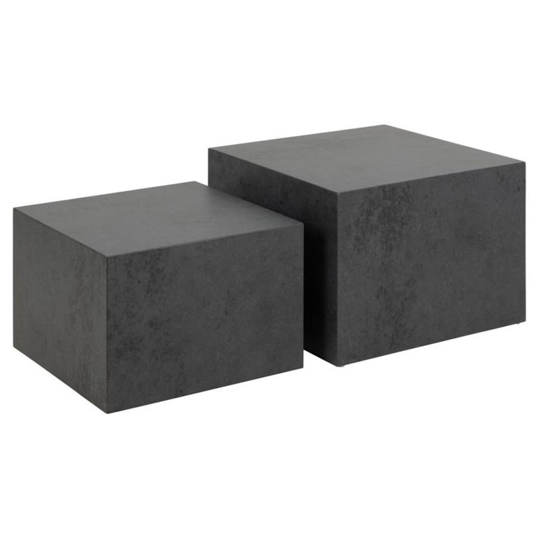 Dice Coffee Table - Square - Black Ocean - Set of 2