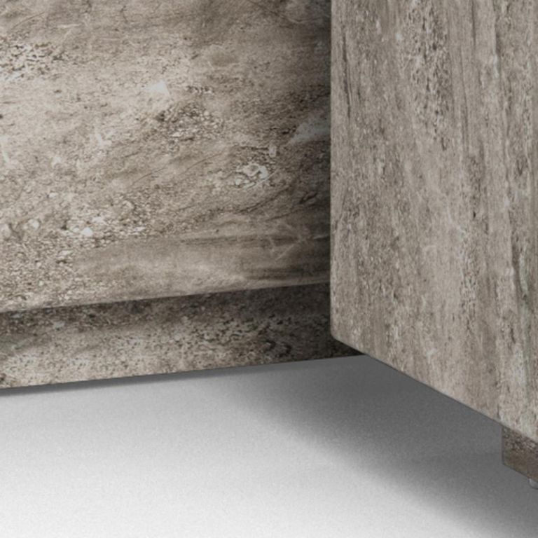 Dice Coffee Table - Grey Marble Effect - Set of 2