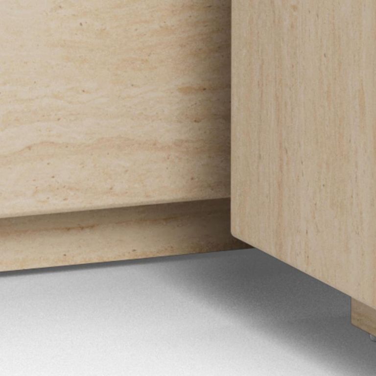 Dice Coffee Table - Travertine Effect - Set of 2