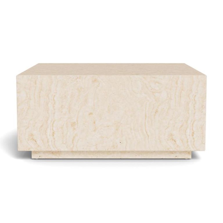 Dice Coffee Table - Travertine Effect - Square