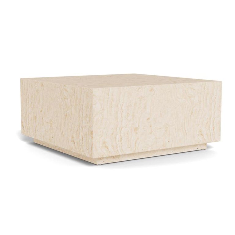Dice Coffee Table - Travertine Effect - Square