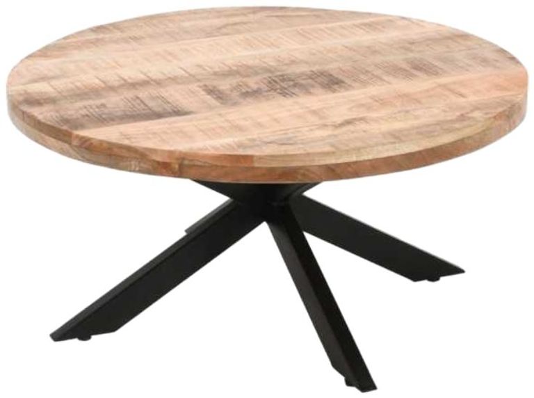 Dispur Solid Mango Wood 80cm Round Coffee Table