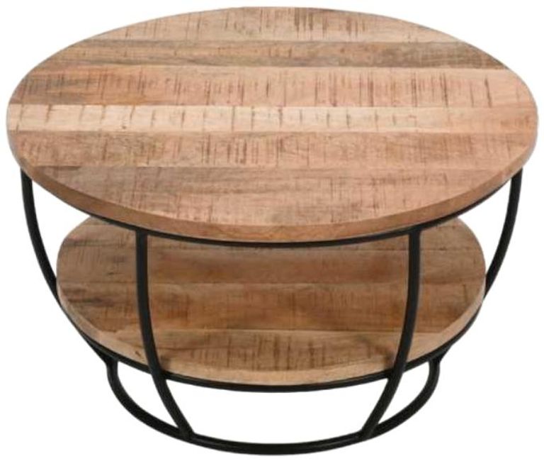 Dispur Solid Mango Wood Coffee Table with Shelf
