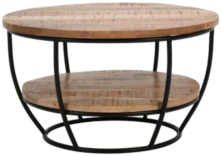 Dispur Solid Mango Wood Coffee Table with Shelf