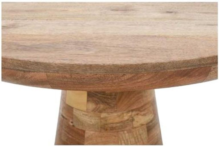 Dispur Solid Mango Wood Round Coffee Table