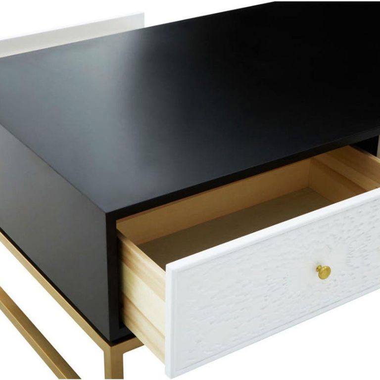 Dumas Coffee Table - 4 Drawer - Black and White