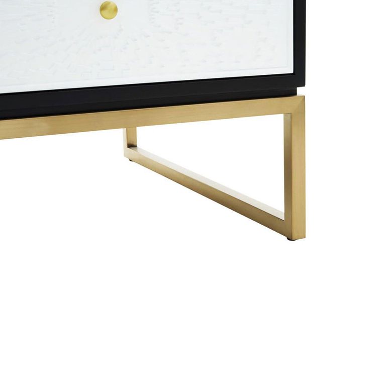 Dumas Coffee Table - 4 Drawer - Black and White