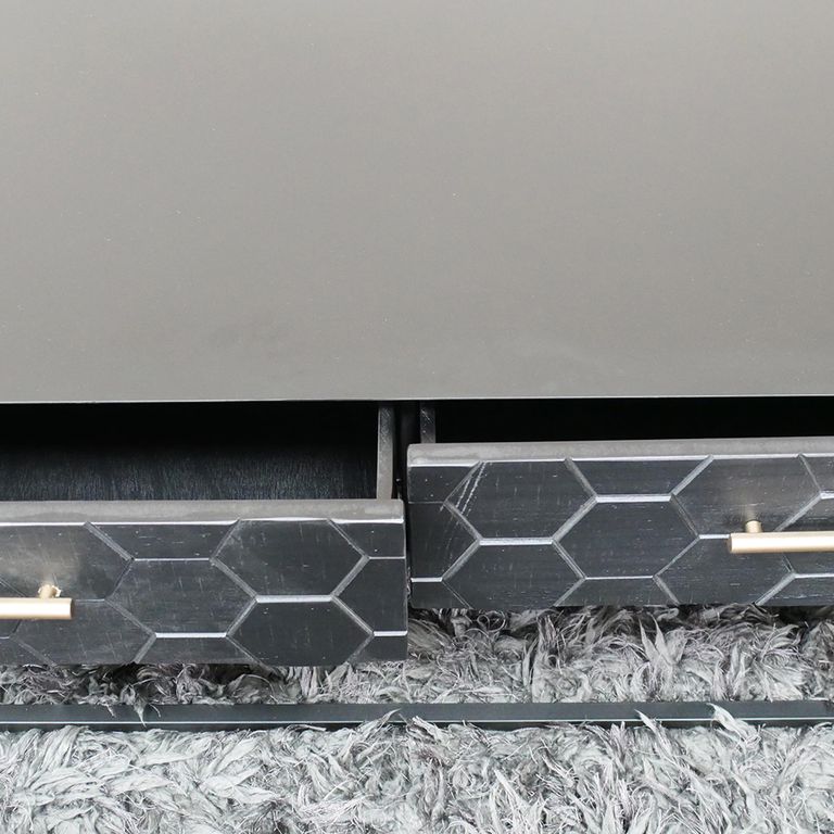 Coffee Table - 2 Drawer - Black