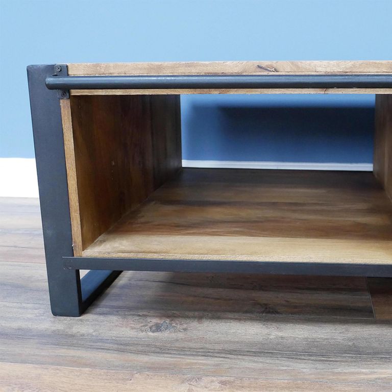 Coffee Table - Mango Wood - 1 Sliding Door