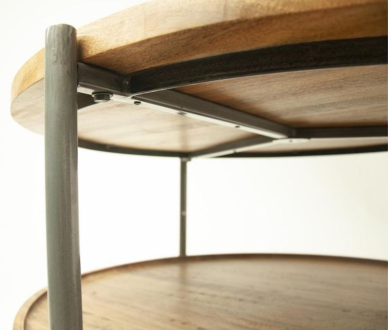 Evansville Mango Wood Round Coffee Table