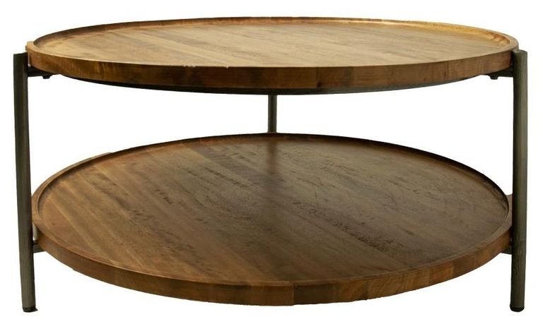 Evansville Mango Wood Round Coffee Table