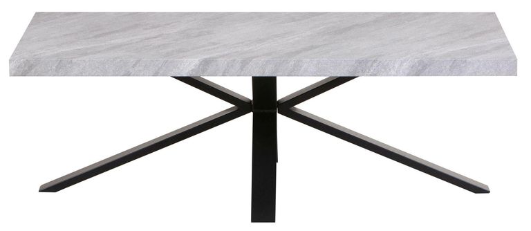 Ezra Grey Coffee Table with Black Spider Legs