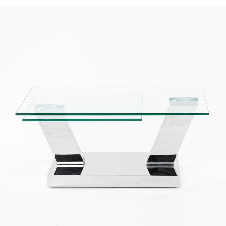 Fusion Swivel Glass Top Coffee Table