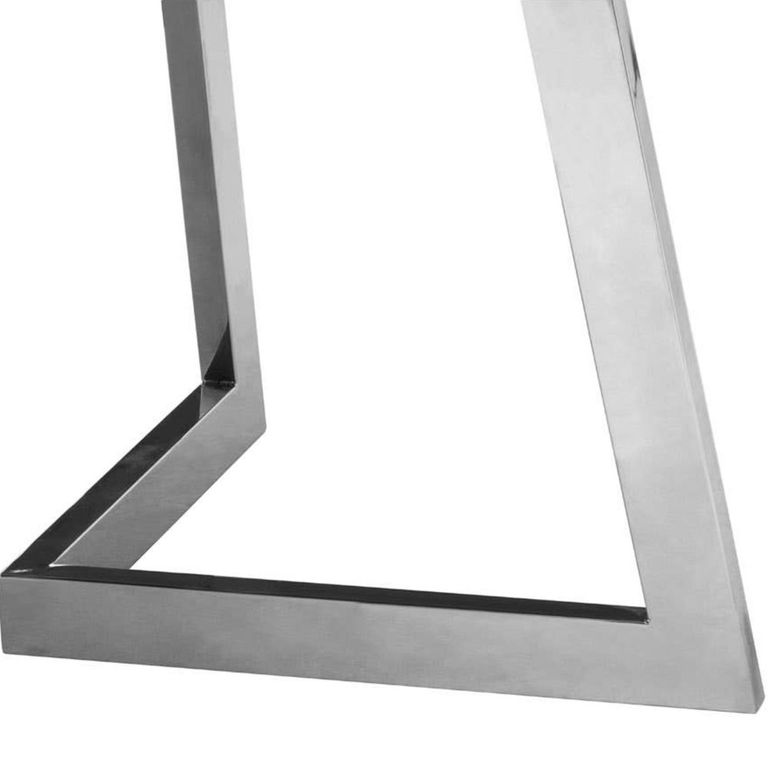 Gabar Coffee Table - Natural Bamboo Wood with Silver Metal