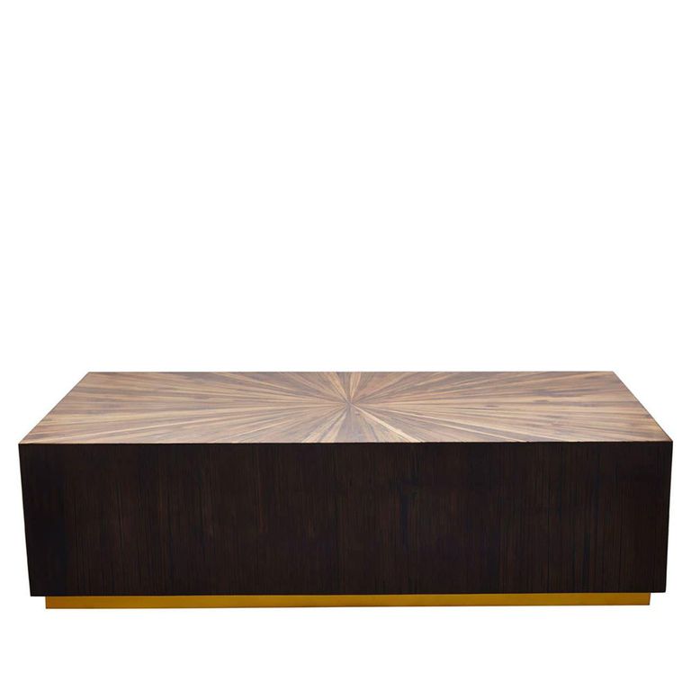 Gabelle Coffee Table - Dark Bamboo Wood - Sunburst