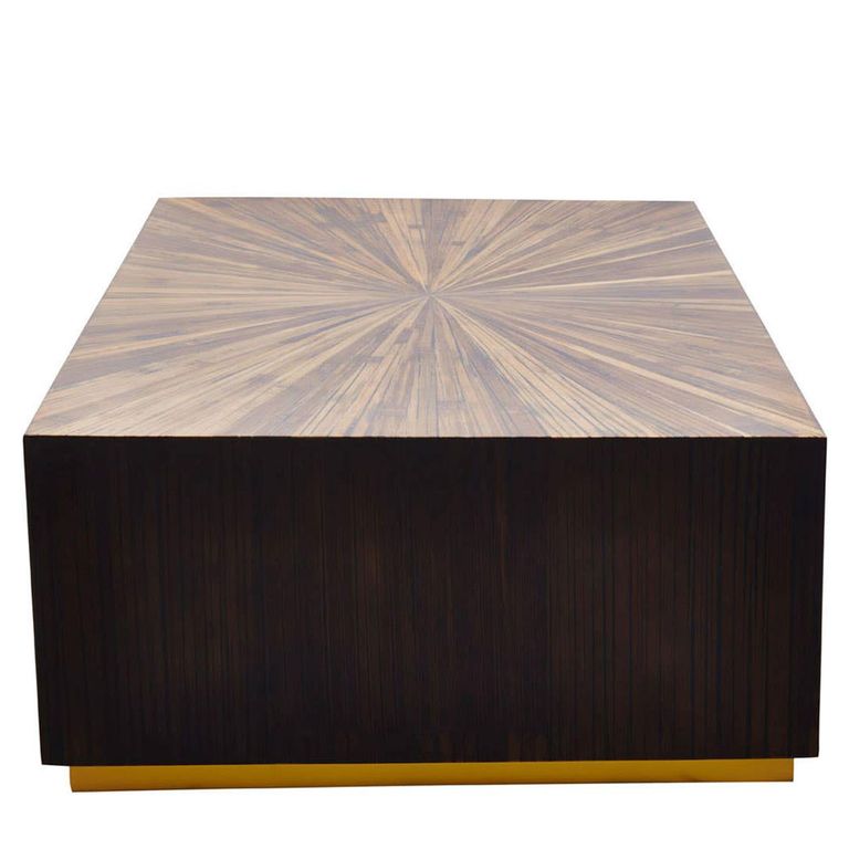 Gabelle Coffee Table - Dark Bamboo Wood - Sunburst