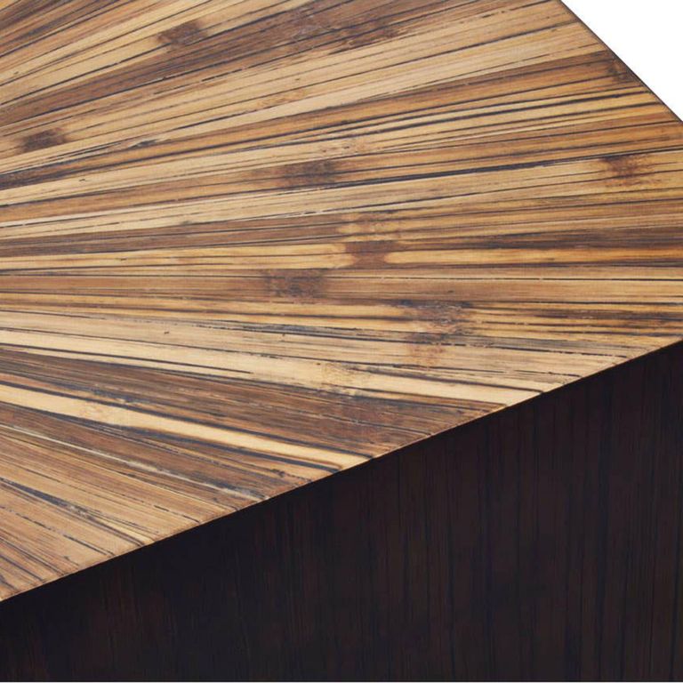Gabelle Coffee Table - Dark Bamboo Wood - Sunburst