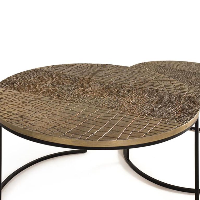 Gawani Coffee Table - Bronze Aluminium - Round - Set of 2