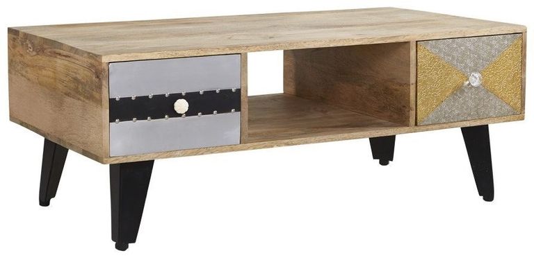 Gaya Multi Coloured 2 Drawer Coffee Table