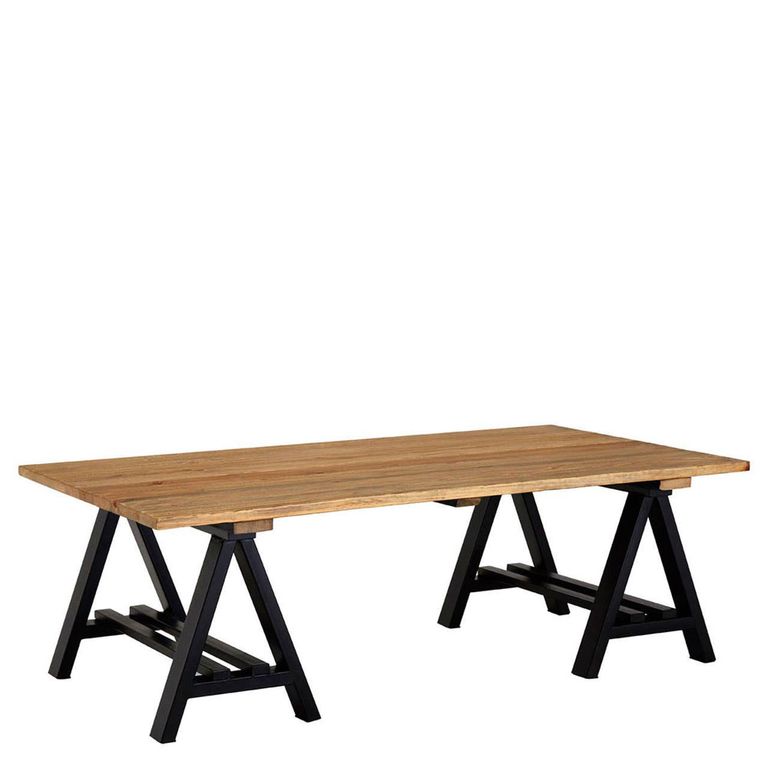 Hampstead Coffee Table - Pine Wood and Metal