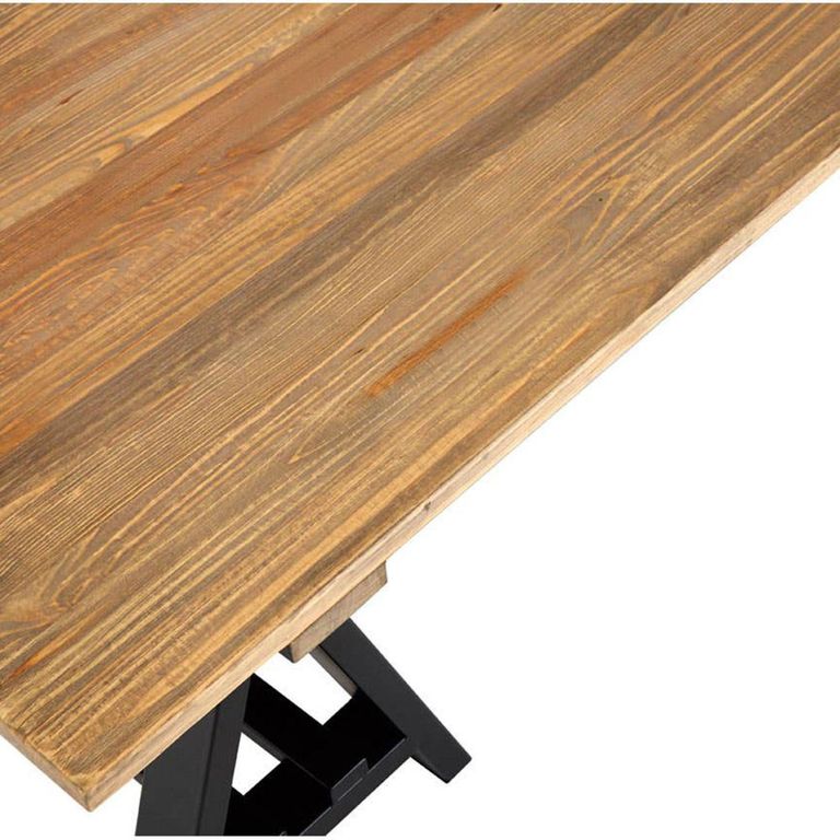 Hampstead Coffee Table - Pine Wood and Metal