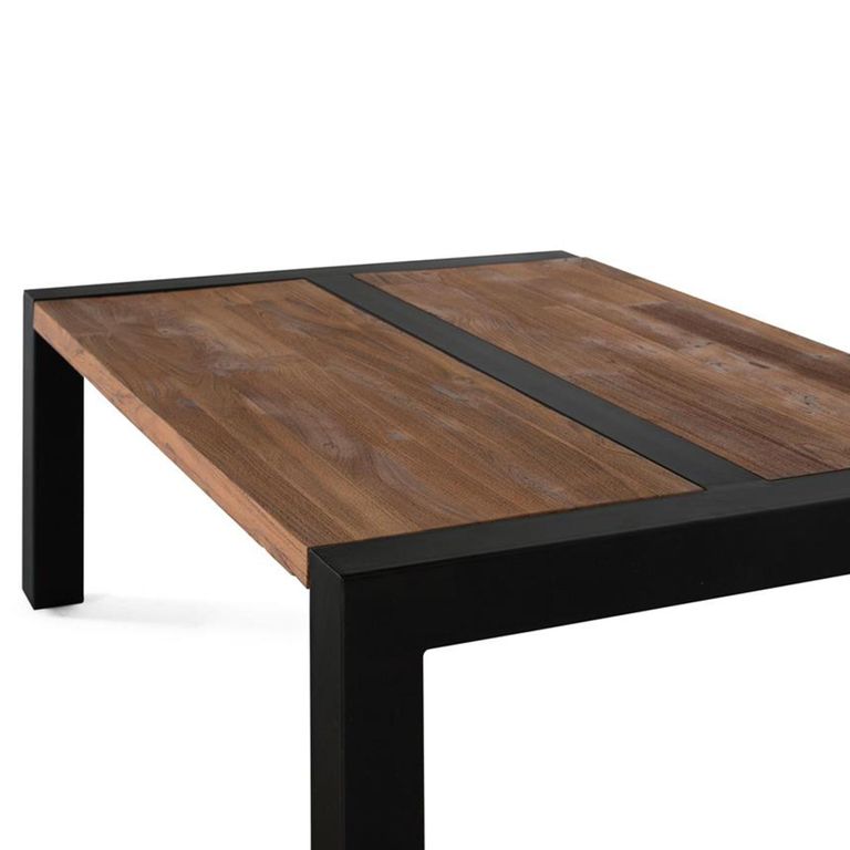 Harlech Coffee Table - Industrial Style - Solid Teak Wood