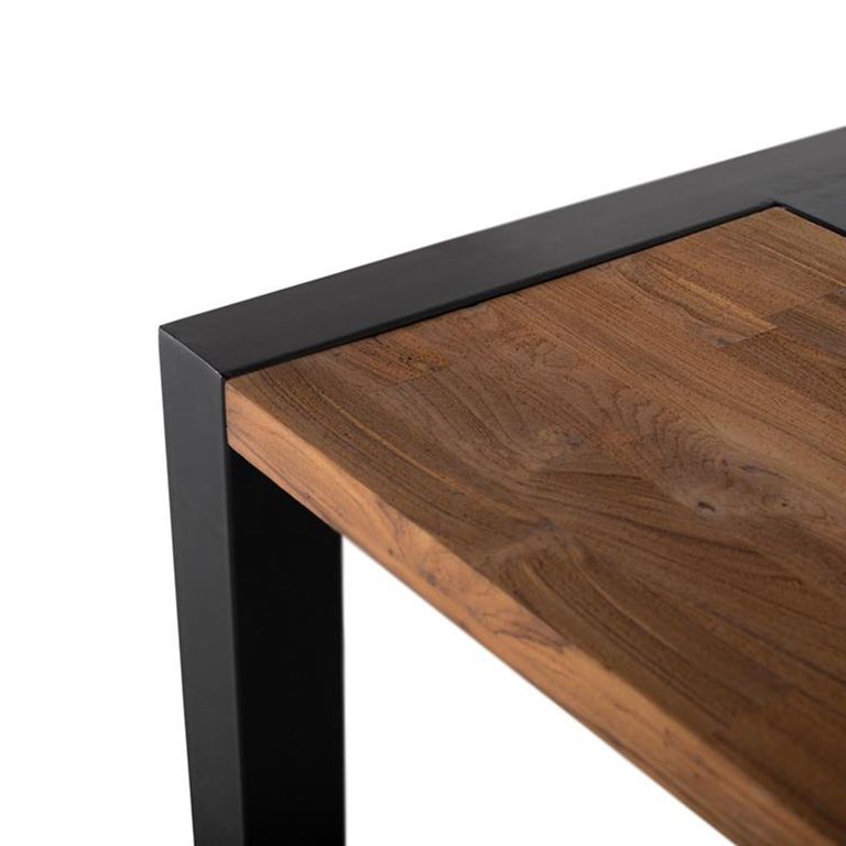Harlech Coffee Table - Industrial Style - Solid Teak Wood